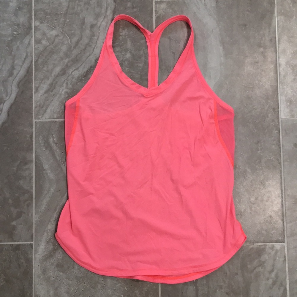 lululemon run tank size 8 hot pink